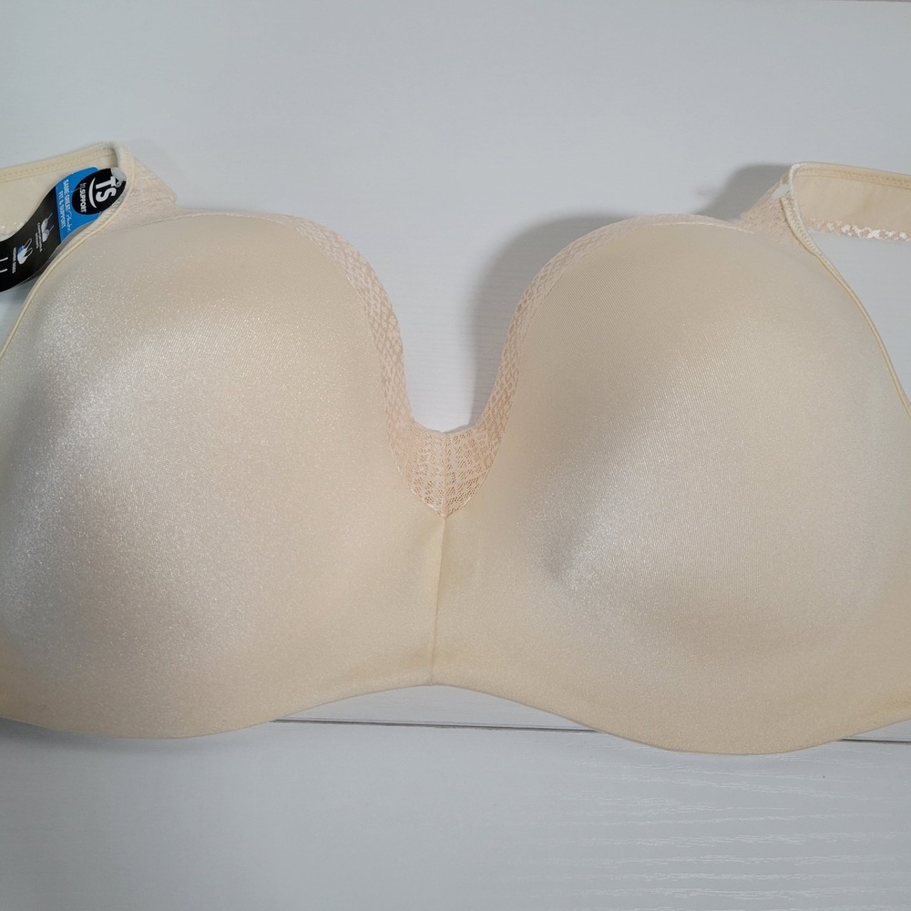 Playtex Tru Support T-Shirt Bra NEW NWT 36DDD Women's Underwire 4823 Beige 1911